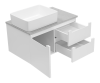 Тумба с раковиной Brevita Карго УТ000024159 белая, 80 см фото 6
