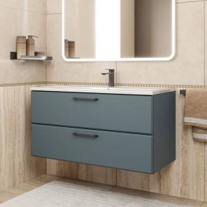 Тумба с раковиной Uperwood Foster New подвесная, серый графит, 100 см Тумба с раковиной Uperwood Foster New подвесная, серый графит, 100 см