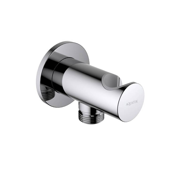 Шланговое подключение Aquatek AQ2464CR с держателем, хром
