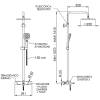 Душевая система Remer Elegance EQ34A8CPUFS25G хром, с изливом, с термостатом фото 2