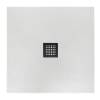 Поддон для душа BelBagno Uno TRAY-MR-UNO-A-90-35-W-NO с сифоном и чёрной матовой декоративной накладкой, 90x90