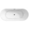 Акриловая ванна BelBagno Uno BB701-1600-730-K отдельностоящая, овальная, с ножками, со сливом-переливом, с донным клапаном фото 3