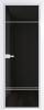 Межкомнатная дверь Profil Doors 4 AX цвет профиля Вайт, стекло безопасное 6 мм черное тонированное 600x2000