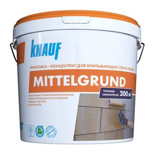 Грунтовка для гигроскопичных поверхностей KNAUF Mittelgrund 10 кг