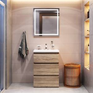 Мебель для ванной Am.Pm Gem S BK91GC напольная 70x60 см, светлый дуб