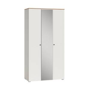 Шкаф для одежды Моби Остин 13.336.03 Белый PE шагрень, Дуб Золотой CRAFT, белая шагрень 4101 ПВХ