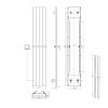 Полотенцесушитель Boheme Flat 725-NB электрический сухой Брашированный никель фото 4