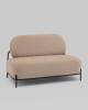 Диван Stool Group Стоун vd-dv-stone-cl-cream бежевый, велюр рельефный фото 2