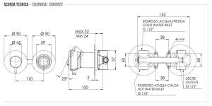 Смеситель для душа Remer Element ET92ZPNO черный матовый