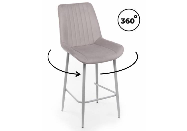 Полубарный стул Notta Седа 360 632610 латте (zd 290) / серый