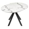 Стол Bradex Home Rudolf RF 0522 белый мрамор, чёрный 90(120)x90x75 фото 3