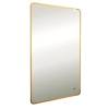 Зеркало Art&Max Siena S AM-SieS-600-1000-DS-F-Gold с подсветкой, риверсивное, Золотое, 100x60