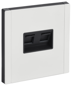 Розетка компьютерная RJ45 2-местная IEK Forte&Piano FP-K20-2-M-K01 белый