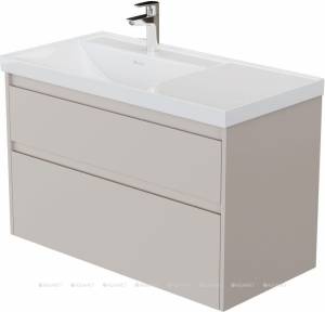 Тумба с раковиной Aquanet Nova Lite 2.0 90 L 365921 Бежевый