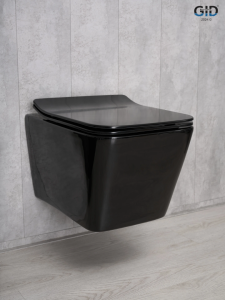 Унитаз подвесной Gid Cuadrado Tr2144BL 62224Y черный глянцевый