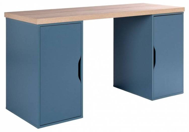 Стол письменный Гуд Лакк Ингар S01583 Дуб беленый/серо-бирюзовый