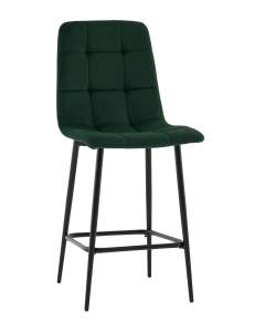 Стул полубарный Stool Group Одди AV 406N-Cdf-08(PP) темно-зеленый, велюр