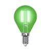 Лампа светодиодная филаментная Uniel Air Color LED-G45-5W/GREEN/E14 GLA02GR