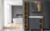 Тумба под раковину Bellezza Рона 80 с полками, R Серый фото 3