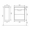 Тумба с раковиной Uperwood Modul подвесная, матовая, белая, 50 см фото 13