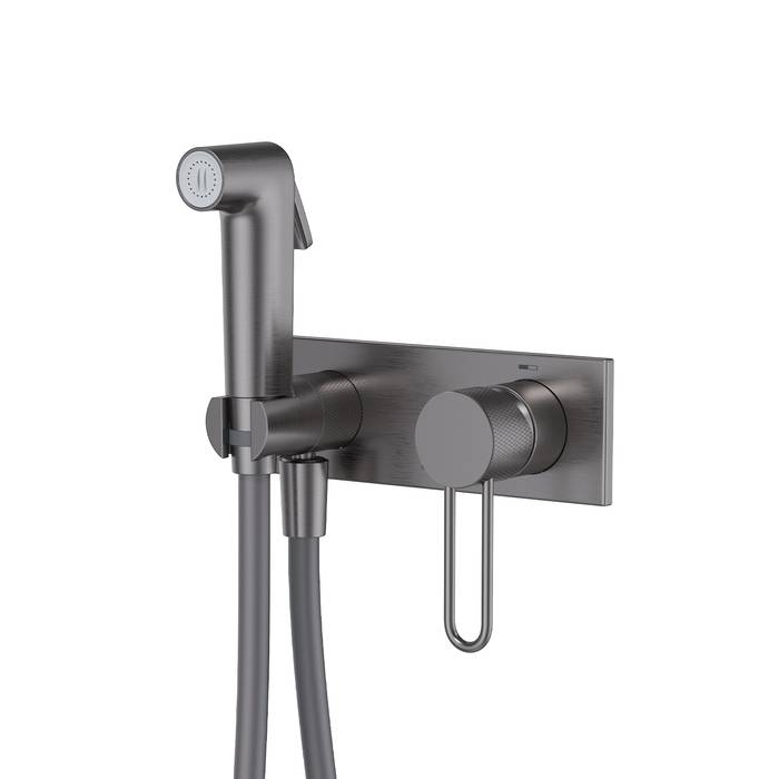 Гигиенический душ Iddis Duna DUNGMV0i08 с защитным клапаном, графит матовый
