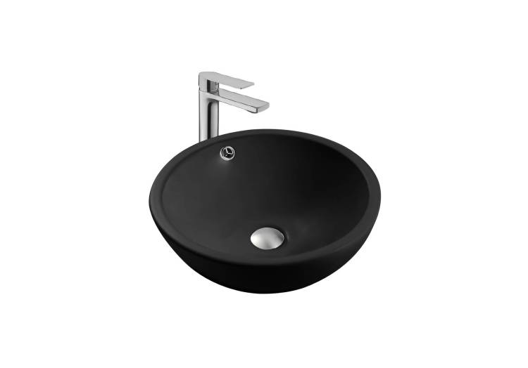 Раковина Aquatek AQ5354-MB накладная 440x440x175 мм, черный матовый