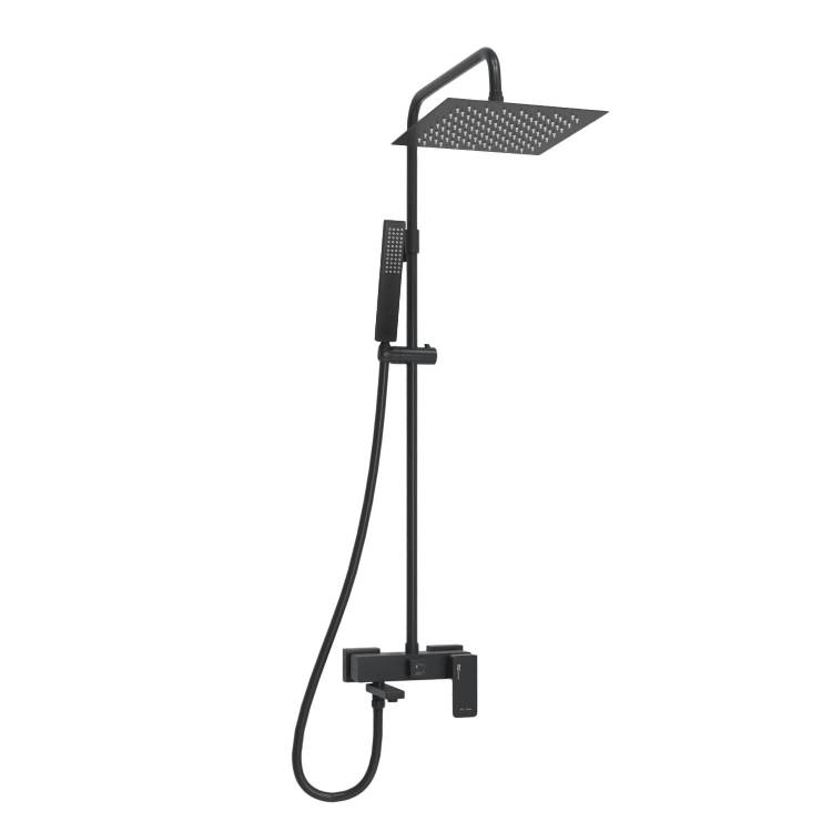 Душевой комплект Wasserkraft A277.255.218.BM черный, со смесителем