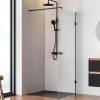 Душевая перегородка Am.Pm X-Joy W94WI-80-F1-BTE 80x195, стекло прозрачное 6 мм, профиль черный фото 2