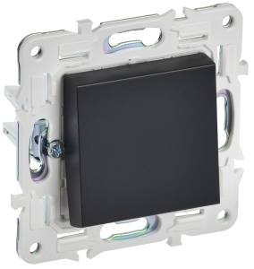 Выключатель 1-клавишный IEK Skandy SK-V17-0-10-K02 черный