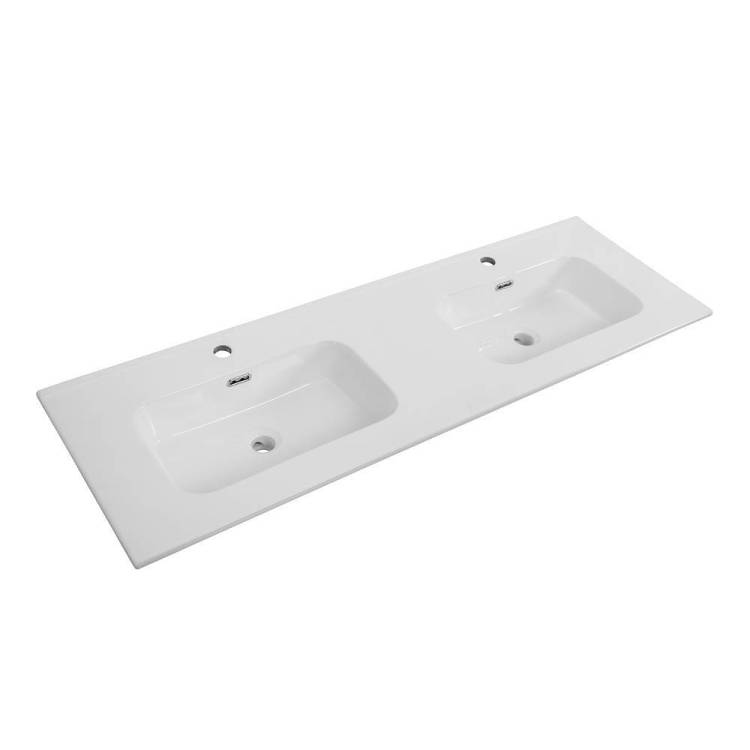 Раковина Cezares Duet CZR-8095-140-2 140 см, белая глянцевая