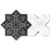 Мозаика Skalini Pantheon PNT (BLACK-WHITE) Черно Белая 9.2x18.4 фото 2