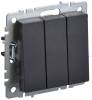 Выключатель 3-клавишный IEK Brite BR-V30-0-10-K02 черный
