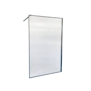 Душевая перегородка Cerutti Spa STRIP T90 профиль черный, стекло гофрированное, 90x120x190