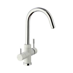Смеситель для кухни Paini Cox 7890643CR3V11L2KM на 3 воды, ULTRAWHITE