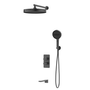 Душевой комплект Vincea Domus VSFW-5DM1GM вороненая сталь, встраиваемый