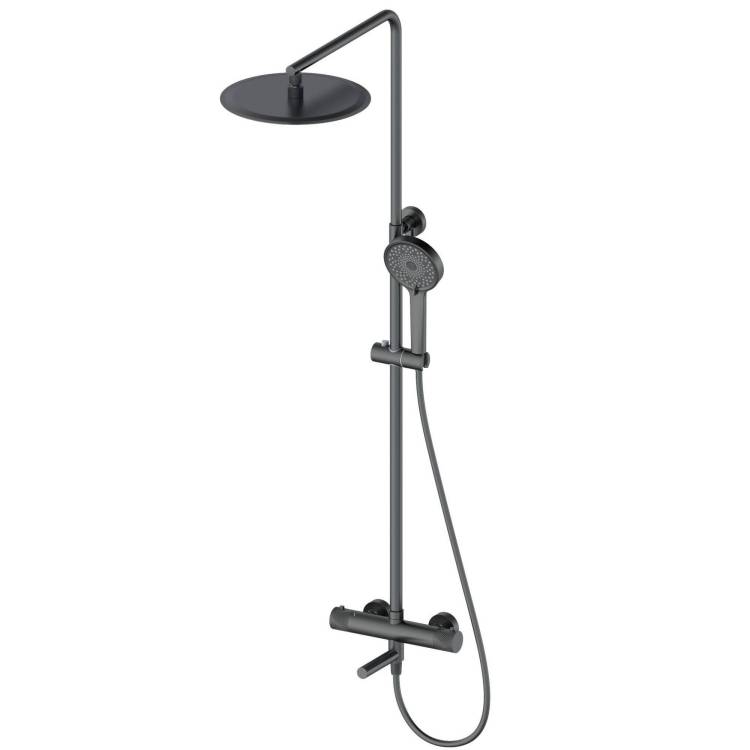 Душевая стойка Wonzon & Woghand WW-88739902-BGM с термостатом, темный графит