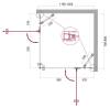 Душевой уголок BelBagno Kraft AH-22-120/80-C-Cr-R фото 2