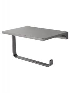 Держатель туалетной бумаги Wonzon & Woghand Eclipse WW-9126-BGM с полкой, темный графит