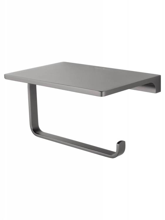 Держатель туалетной бумаги Wonzon & Woghand Eclipse WW-9126-BGM с полкой, темный графит