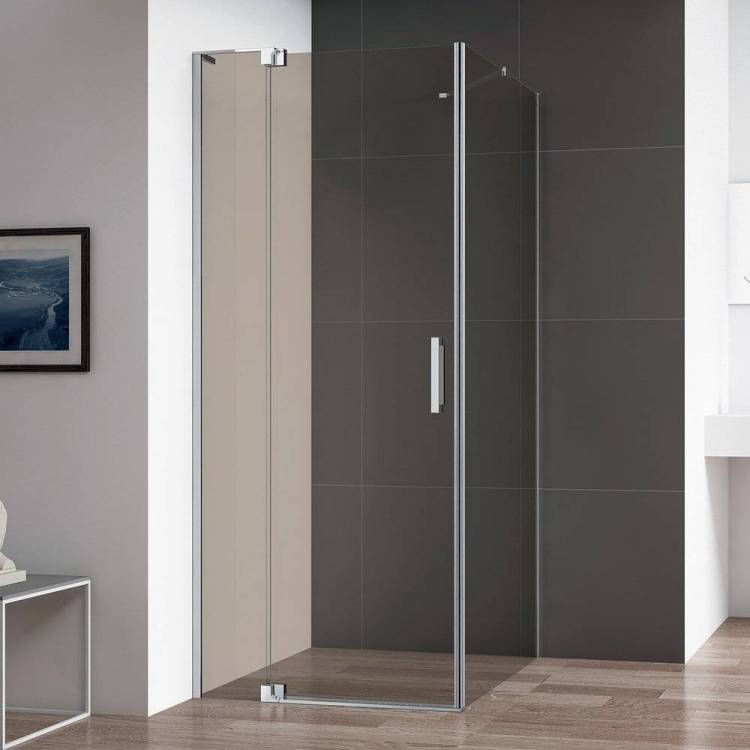 Душевой уголок Cezares Slider AH 1 80-100/110 BR Cr профиль хром, стекло бронза