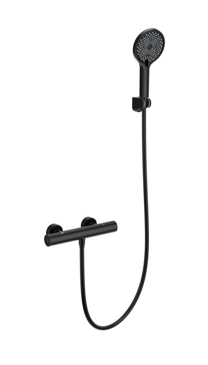 Смеситель для душа Wonzon & Woghand WW-B3013-A-MB с термостатом, черный матовый