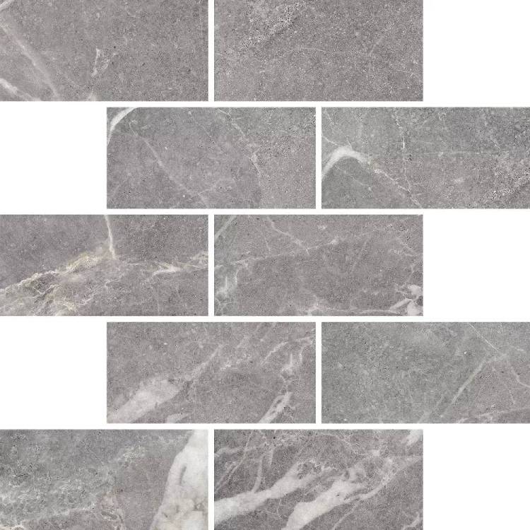 Мозаика Kerranova Marble Trend K-1006/LR/m13 Silver River 30.7х30.7x10