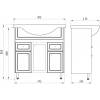 Тумба с раковиной ASB-Mebel Орхидея 80 белая, северное дерево фото 8