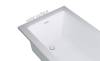 Ванна из искусственного камня Астра-Форм Нейт 160x70 Solid Surface, с щелевым переливом и донным клапаном, белая матовая фото 2