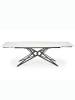 Стол обеденный Halmar Alfredo 160 V-CH-ALFREDO-ST белый мрамор/черный фото 4
