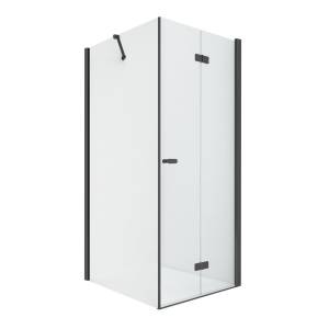 Душевое ограждение NEW TRENDY NEW SOLEO BLACK складные двери R 80x80x195 D-0238A/D-0114B (черный)