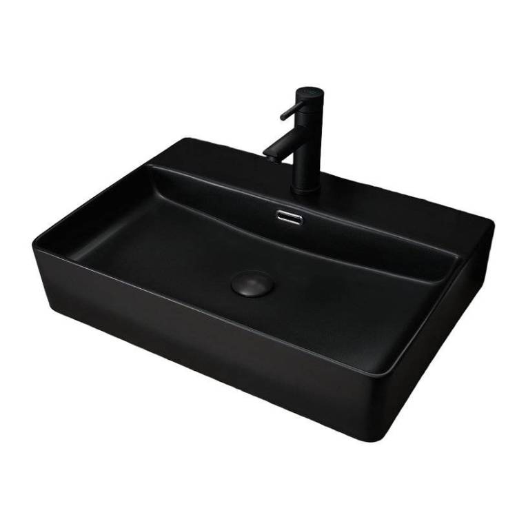 Раковина Gid Geométrico 53375 Bm9256 60 см, черная матовая