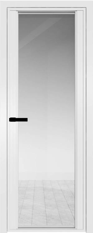 Межкомнатная дверь Profil Doors 2 AGP цвет профиля Вайт, стекло безопасное 6 мм прозрачное 700x2000