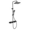 Душевая стойка Wonzon & Woghand WW-B3552-MB черная, с термостатом