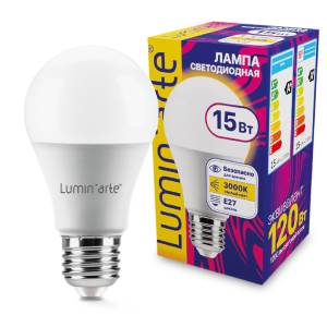 Светодиодная лампа Wolta Lumin Arte LSTD-A60-15W3KE27